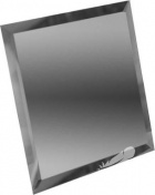 Квадратная зеркальная графитовая матовая плитка (180х180 мм) с фацетом 10 мм.