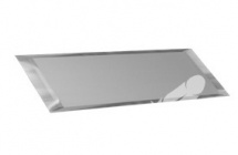 Прямоугольная зеркальная серебряная матовая плитка (240х120 мм) с фацетом 10 мм.