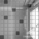 Зеркальная мозаика СЕРЕБРО(90%) + ГРАФИТ(10%) с чипом 25*25