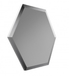 Зеркальная декоративная серебряная матовая плитка "СОТА" (200х173 мм)