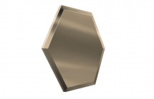 Зеркальная декоративная бронзовая матовая плитка "СОТА" (250х216 мм)